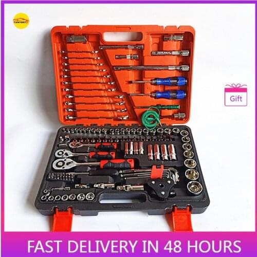 Factory Direct Car Repair Kit 121 Sets of Socket Wrench Combination Tools Socket Wrench Hardware Toolbox