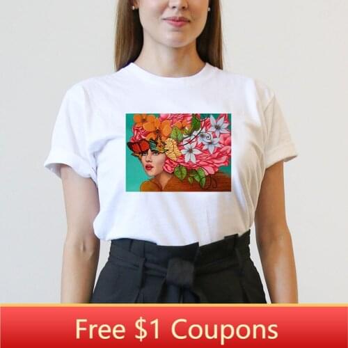 BLINGPAW Cotton Harajuku Aesthetics Tshirt Vintage Women Butterfly Printed Short Sleeve Tops Tees Fashion Casual Female T-Shirt