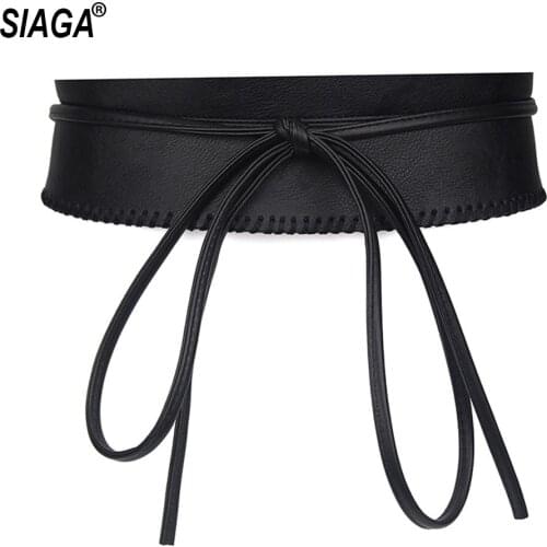 Womens Wide Girdle Decoration Belt Fashion All-match Dress Female Belts Black Retro Trend Personality Strap for Women FCO263