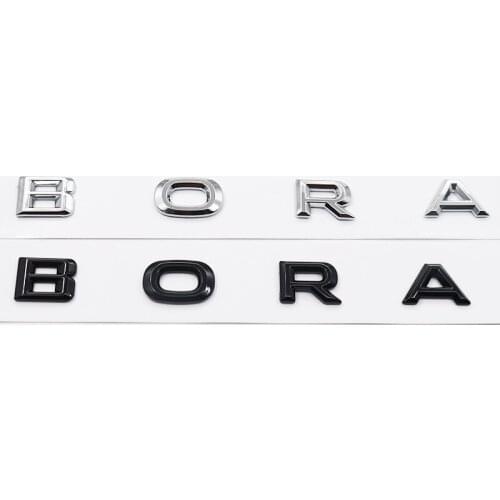 1pcs ABS 3D new BORA Car logo letter sticker Rear tail door trunk sticker car rear sticker Decal styling Accessories