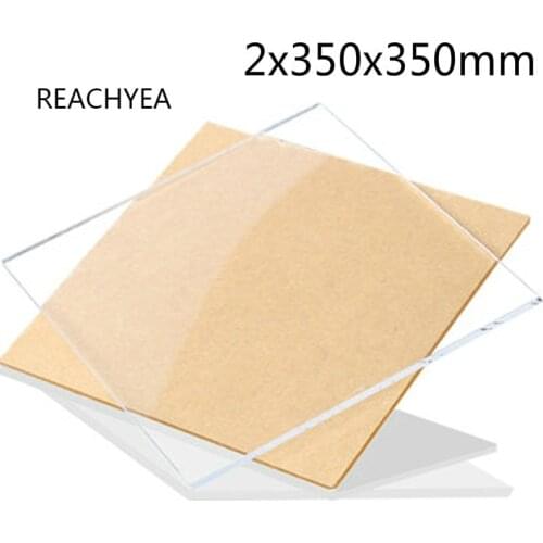 1pcs plexiglass transparent transparent plastic plate acrylic plate, transparent plexiglass plate 2x350x350mm