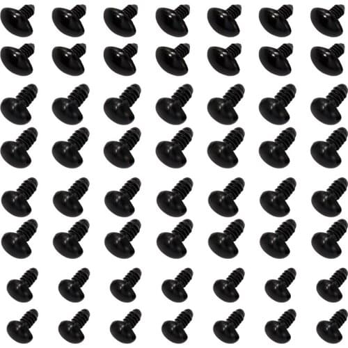 100pcs/6/8/10/12mm Mini Black Plastic Safety Triangle Nose for Toy Doll for Teddy Dog Stuffed Animals Dolls Accessories
