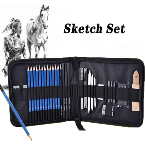32 PCS Professional Art Set Sketching Set Beginner Student Professional Full Set Of Sketch Pen Art Supplies Gift