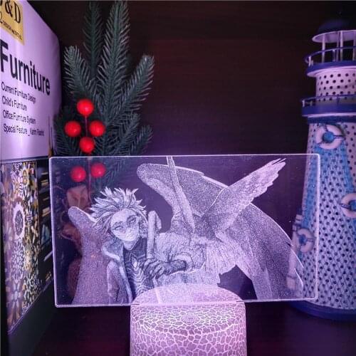 3D Lamp Anime My Hero Academia Hawks Led Night Light Boku no Hero Academia Illusion Nightlights Manga Gift Bedroom Decor Lampara