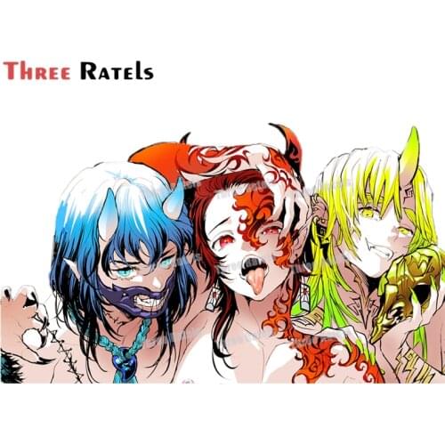 A555 kamado Tanjirou Agatsuma Zenitsu Car Sticker PVC Material Decal Laptop Window Bumper Motorcycle for VAN JDM RV Decoration