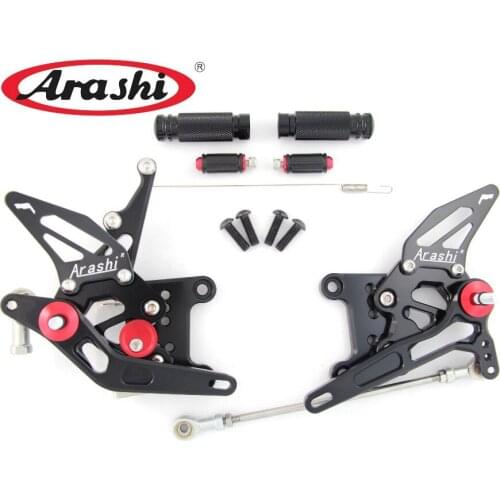 Arashi For TRIUMPH Speed Triple 1050 2005 - 2010 CNC Adjustable Footrests Rider Foot Pegs Rearset Rest 2006 2007 2008 2009