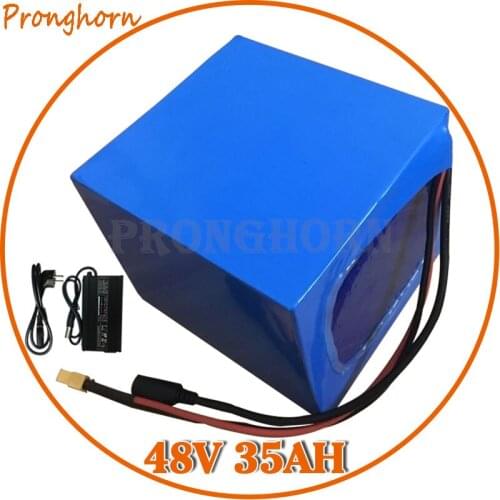 Free Customs Tax Super Power 2000W 1500W 48V 35AH Lithium Battery Pack 48V 35AH Electric Bike Battery with 50A BMS + 5A Charger