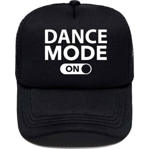 Dance mode on Letters Print Baseball Cap Funny Casual Men Women Parent-child Hats Mesh Visor Outdoor Sun Hat Adjustable Caps