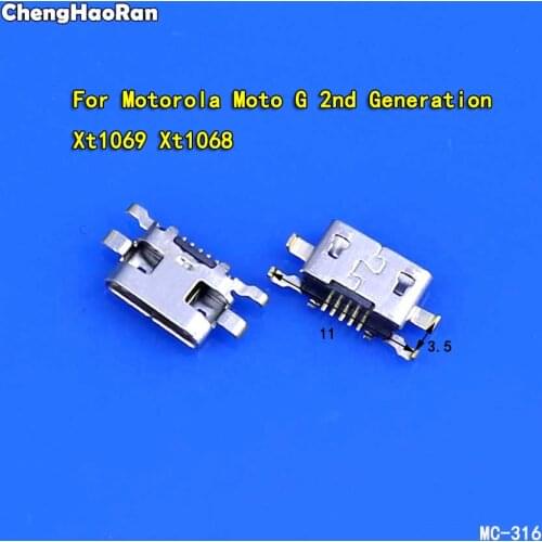 ChengHaoRan 10pcs/lot Micro USB Jack Charging Port Socket Connector for Motorola Moto G 2nd generation Xt1069 Xt1068