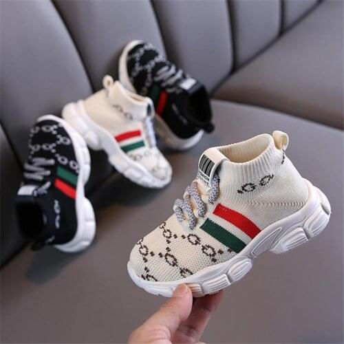 Baby shoes Disney 2021 new fly woven princess fall baby shoes female children socks shoes breathable baby steps