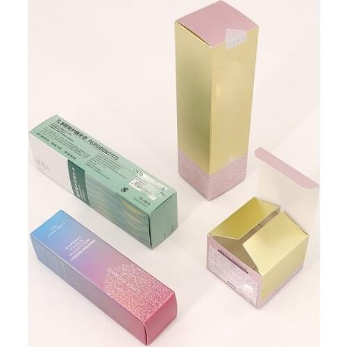 Customize logo print skin care cosmetics makeup packaging gift box cosmetics lip gloss set pink luxury packaging