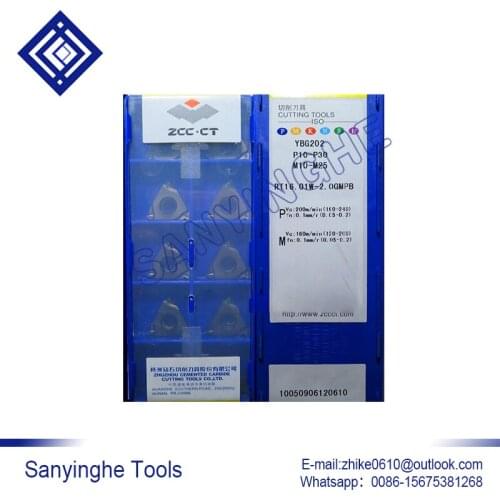 Free shipping high quality sanyinghe cnc blade lathe tool 10pcs/lots YBG202 RT16.01W-2.0GMPB cnc carbide threading inserts