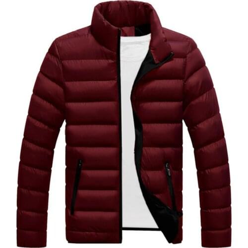 Men Winter Warm Long Sleeve Stand Collar Jacket Coat Mens Warm Jackets Windbreaker Liner plush Jacket Male Outwear Men Clothing