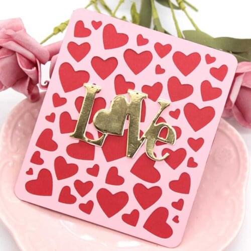 Love Heart Background border Metal Cutting Dies Stencils Die Cut for DIY Scrapbooking Album Paper Card Embossing
