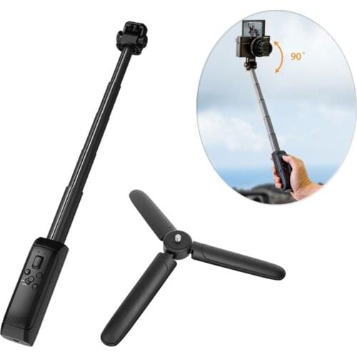 Mini DSLR Camera Selfie Stick 25cm Extendable Tripod 1/4'' Screw with bluetooth Remote Control for Cameras Phones