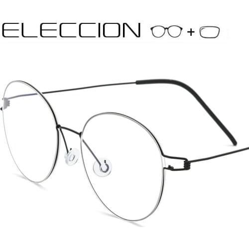 ELECCION EYEGLASSES Frame Women NEW Ultralight Titanium Glasses Prescription Men Myopia Optical Denmark Korean Screwless Eyewear