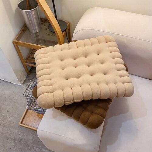 Biscuits Coussin Soft Office Student Dormitory Back Cushion Waist Thickened Chair Cushions Pillow Brief Home Decor