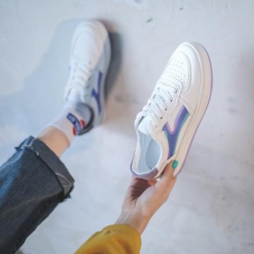 2021 New Spring Shoes Womens White Shoes Board Shoes Womens Fashion Casual Womens Shoes University Style Flat Shoes