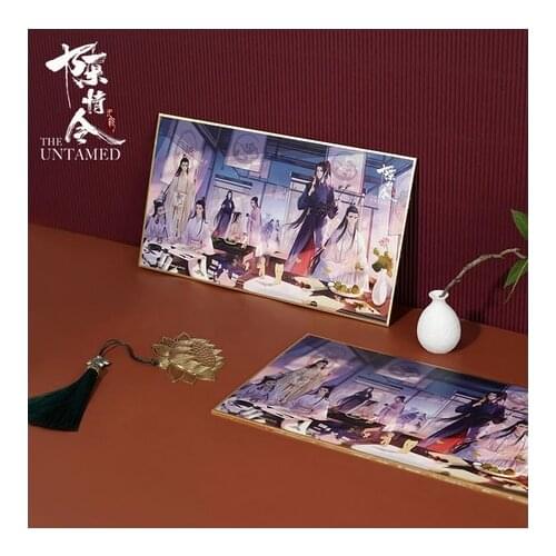 NEW Anime The Untamed Figure Coloured Paper Grandmaster of Demonic Cultivation MDZS Wuxian Wangji Signing Board Cards Souvenir