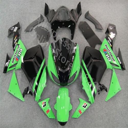 ABS motorcycle Fairings Kit Fit for kawasaki Ninja ZX10R 2006 2007 06 07 10R ZX-10R black green Fairing