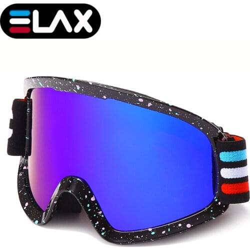 ELAX BRAND NEW Double Layers Anti-Fog Ski Goggles Snowmobile Masks Eyewear Men Women Skiing Glasses Snow Snowboard Googles