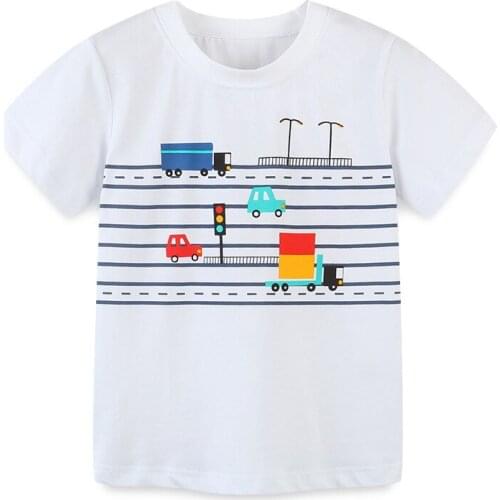 Kids Clothing 2-8 Y Baby Boys Short Sleeve T-shirts Summer New Childrens Casual Cotton Print Tops Cartoon T Shirts for Boys
