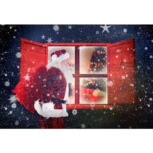 Santa Claus Christmas backdrops background vinyl birthday shots photography backdrops for photo studio props fotografia LV-1066
