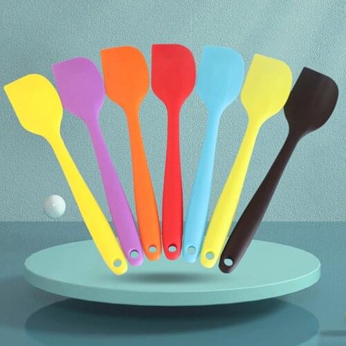 Silicone Cream Baking Scraper Non Stick Butter Spatula Cutter Chocolate Smoother Heat Resistant Kitchen Pastry Tools Scraper