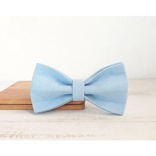 Light Blue Velvet Dog Bowtie Collar Accessory Puppy Cat Pet Supplies Grooming Tools Dogs Dismountable Ornamental Bow Tie