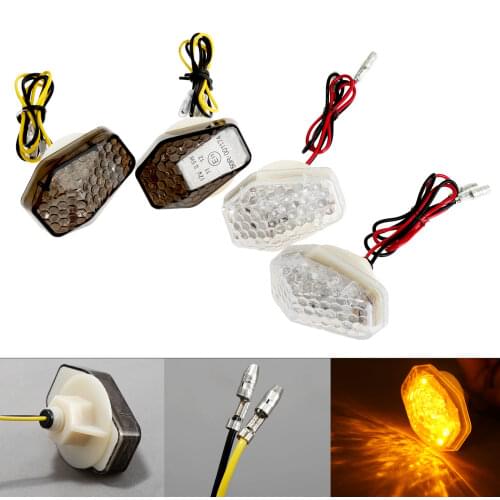 1Pair 12V Flush Mount Motorcycle LED Turn Signals Indicator Blinker Light Lamp Amber Flasher For Suzuki GSXR 600 GSXR 750
