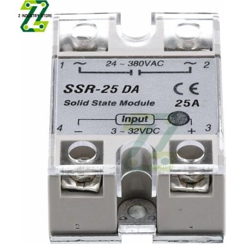 Solid State Relay SSR-25DA SSR-40DA SSR-50DA SSR- 60DA Relay Solid State Resistance Regulator DC TO 24-380V AC