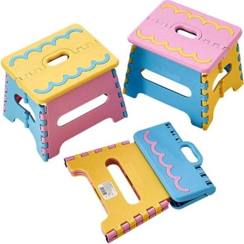 Thickened Plastic Folding Small Bench Portable Portable ChildrenS Stool Household Multifunction Chair Ottomans