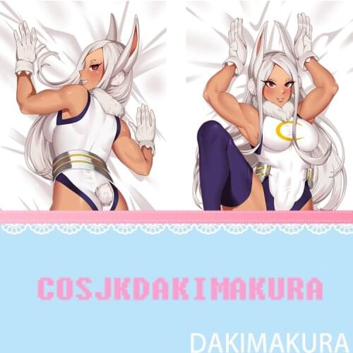 Japan Anime Dakimakura My Hero Academia Mirko Bunny HD Print Pillowcase Body Hugging Pillow Cover Case Room Kwaii Cosplay Gifts