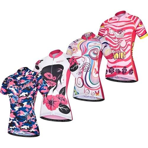 KEYIYUAN womens short-sleeved clothes sportswear summer breathable bicycle sweater