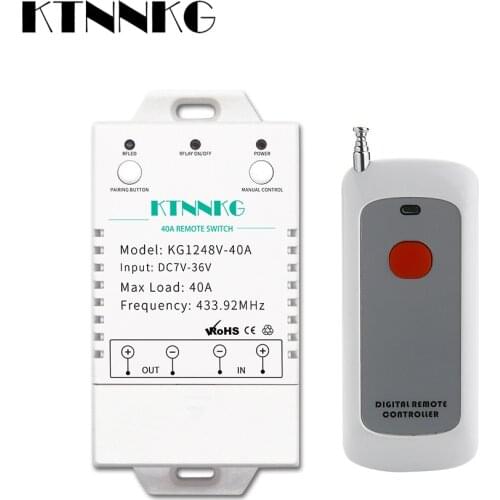 433Mhz DC12V 1Gang High-power wireless remote control switch with battery can use air conditioner, water heater, pump