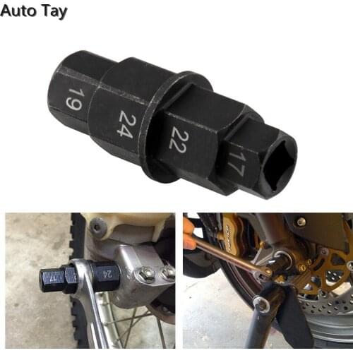 1Pc 17 19 22 24mm Motorcycle Front Rear Wheel Axle Hex 17 19 22 24mm Axle Hex Spindle Driver Removal Tool Motorcycle Axle Tool