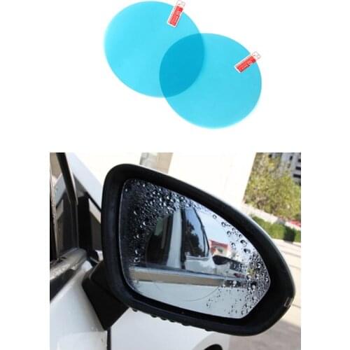 2pcs Car Rearview Mirror Rainproof Sticker Motor Hydrophobic Mirror Waterproof Membrane Anti-fog Anti Scratch Film Accessories