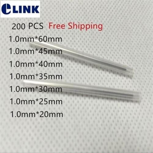 200pcs optical splice sleeve 1.0mm 304 steel 60/45/40/35/30/25/20mm stainless steel rod pass the salt spray test Free Shipping