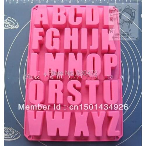 26 hole Uppercase letters Silicone Cake Mould chocolate Baking mold 33.5*22.5*2.4CM kitchen tools