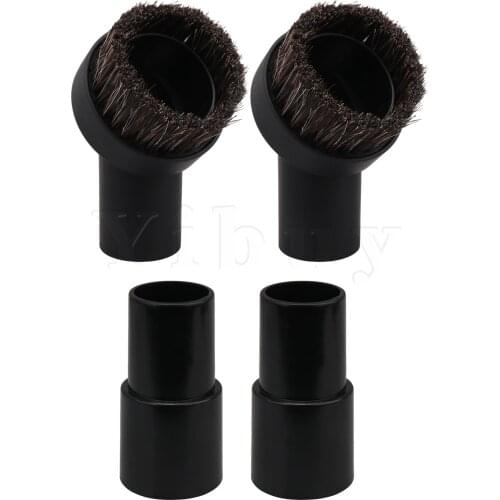 2xABS Plastic Horse Hair Dusting Brush 2xHose Adapter for Vacuum Cleaner