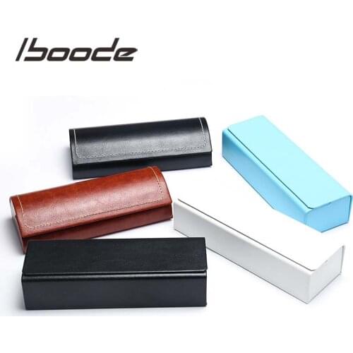 Iboode Black White Reading Glasses Case Box For Women Men Sunglasses Box Hard Leather Eyeglass Pocket Eyewear Protective Shell