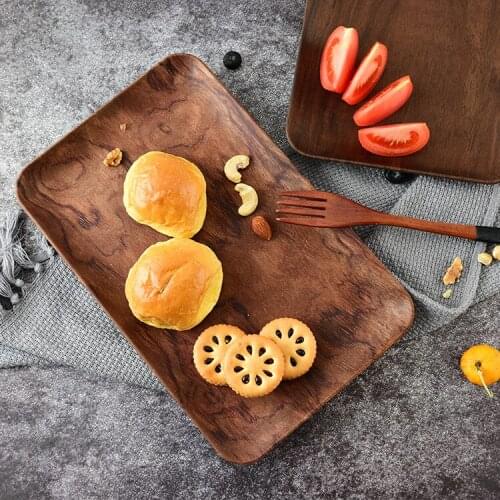 Eco Friendly Wooden Tray Fruit Plate Snack Candy Dessert Dried Fruit Platter Servies Kitchen Dinner Tableware