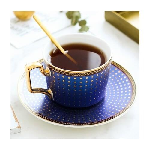 Porcelain Coffee Cup And Saucer Afternoon Tea set Design Jane Europe Outline In Gold Tea Cup Saucer Home Drinkware Gift