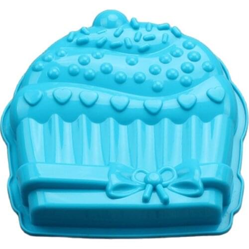 27.5*26.5*4cm Big ice cream shape Baking Pan Nonstick DIY Bakeware Cake Mold Silicone Mould Loaf Pan for Muffin Cake Bread M073