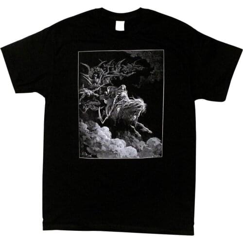 The Vision Of Death Screen Printed T Shirt Gustave Dore Death Rides A Pale Horse