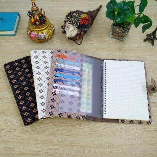 Leather Journal Notebook 2021 Planner A5 Diary Agenda With Widely Usage Removable Folder With Multi-organizer Pockets(4PCS)