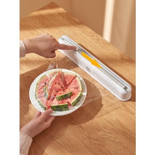 Creative kitchen tools disposable plastic wrap food grade special cutter household economical kitchen cover box