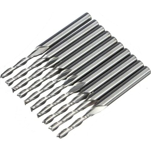 Set carbide end mill cutter carbide burrs tool 10 pcs 1/8 inch2mm
