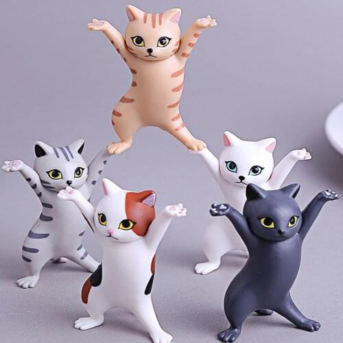 Cat pen holder black cat without coffin bracket Kids Funny Cat Pen Holder Kids Adult Doll Toy Gift Weightlifting Cat Pen holders