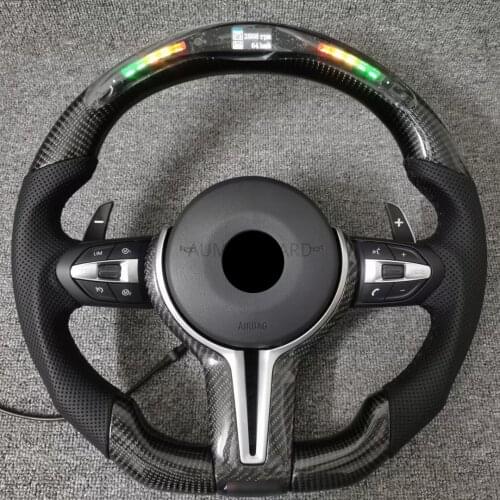 Carbon Fiber M LED Performance Steering Wheel compatible for F20 F22,F23 & F45 F30 X5 X6 F33,F36 F87 M2,F80 M3,F82 F83 F15